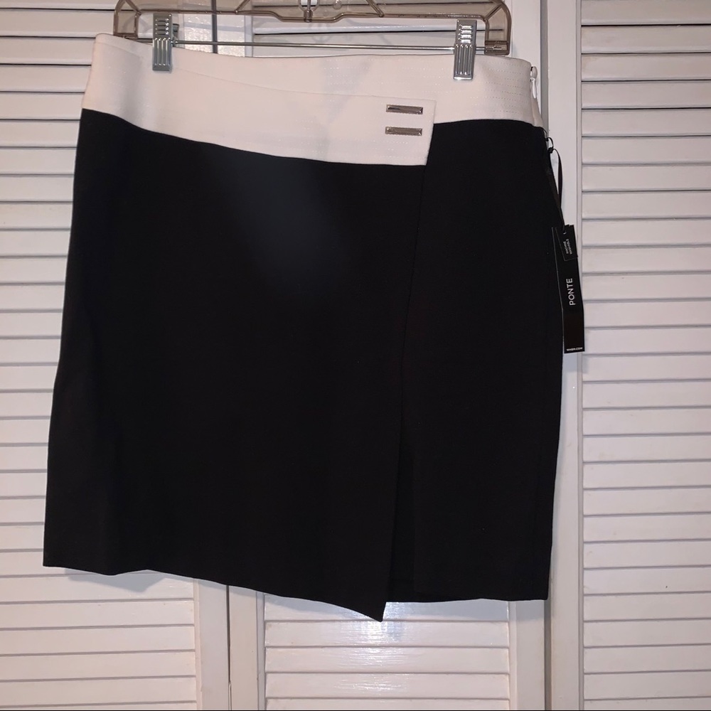 NWT WHBM faux wrap skirt